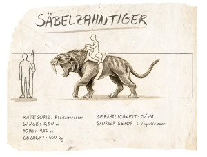 DinoRiders Steckbrief Saebelzahntiger Timo Grubing Illustration